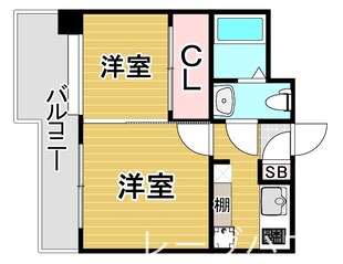 エステートモア薬院シャンブルの物件間取画像